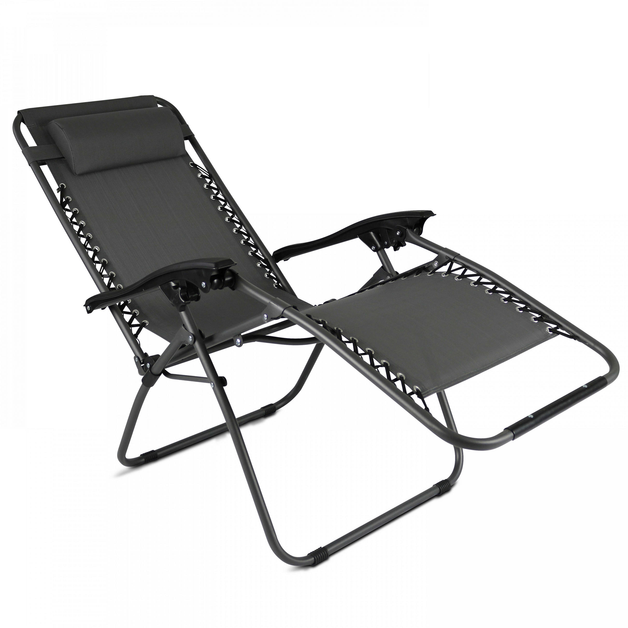 LOUNGESESSEL 2-tlg., Grau - Grau, Metall (160/110/65cm) - Oviala