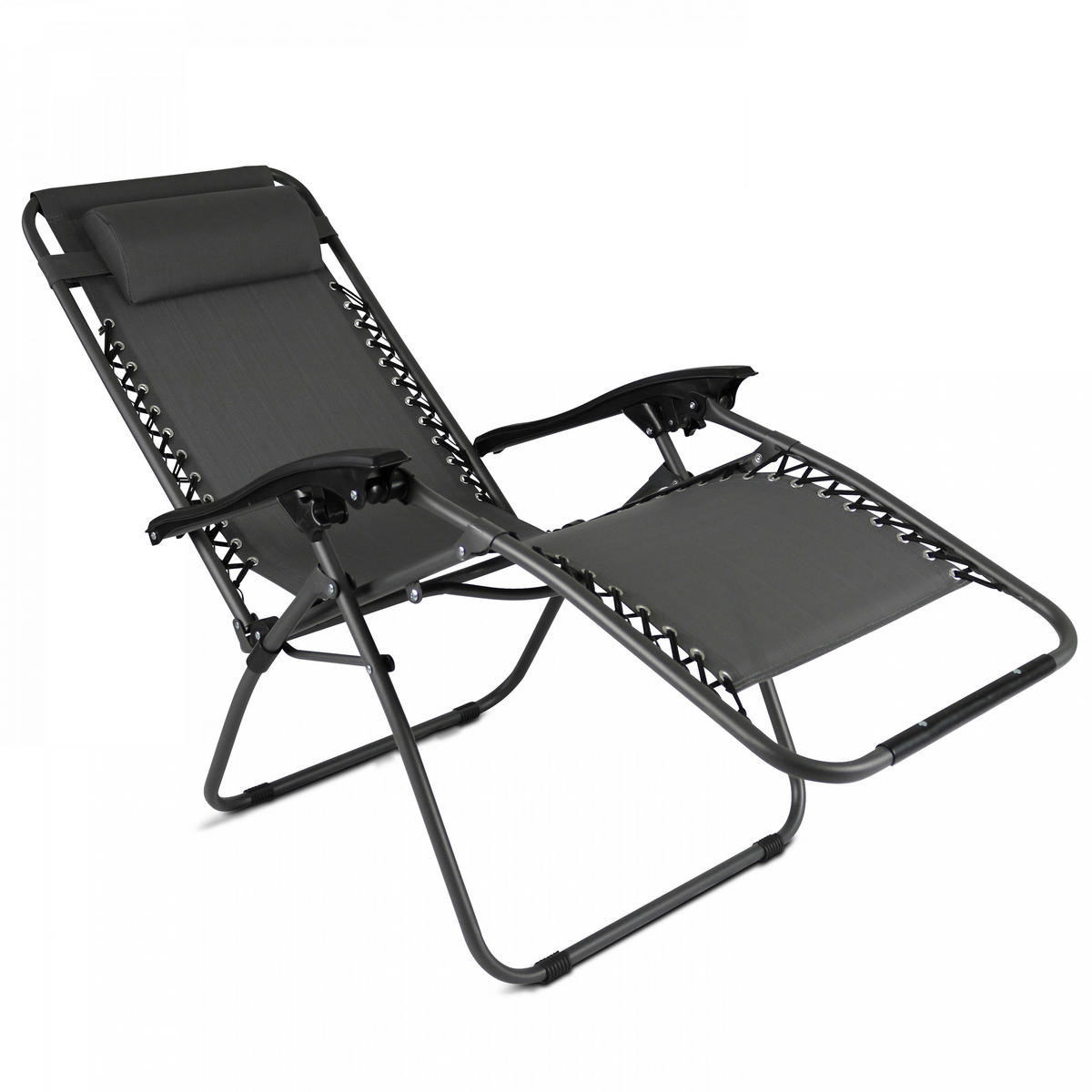 LOUNGESESSEL 2-tlg., Grau - Grau, Metall (160/110/65cm) - Oviala