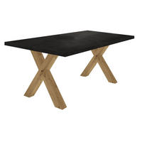 ESSZIMMERTISCH Eike 2 140 x 90 x 75 Esstisch Asteiche/Schwarzstahl - Schwarz, Holz (140/90/75cm) - 58aufmkessel