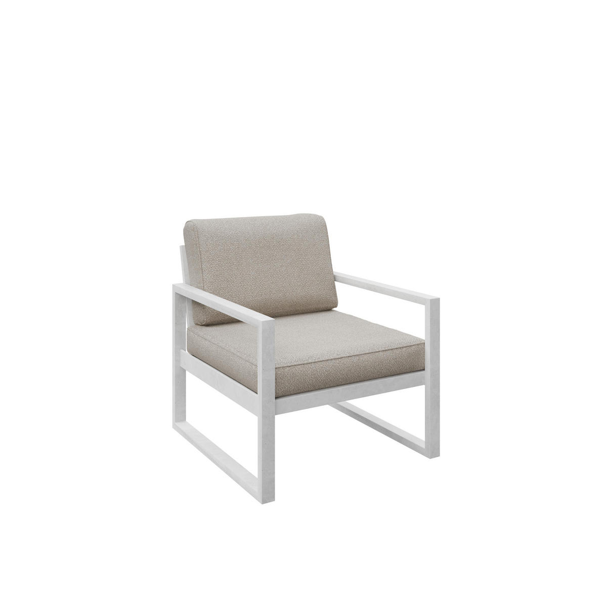GARTENSET Madera für 6 Personen Balkonmöbel Aluminium Terassenmöbel Sitzbank, 4-tlg. Tisch, weiß, ecru - Ecru/Weiß, Kunststoff/Metall - Margaret Hadas24