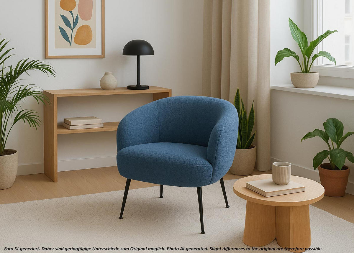 LOUNGE-SESSEL Blau - Blau, Textil (72/73/71cm) - MCW