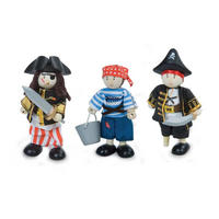 HOLZSPIELFIGUREN Le Toy Van, Piraten Set, für Kinder - Braun, Holz (8/8cm) - Le Toy Van