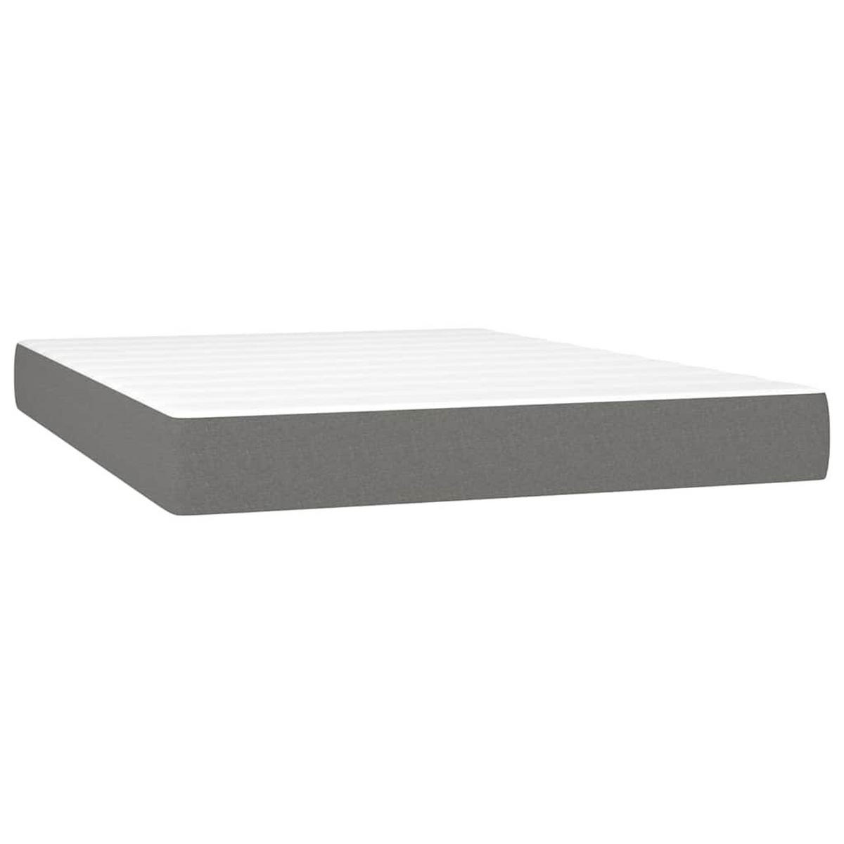 BOXSPRINGBETT 140/200 Cm Grau Gewebe - Grau, Textil (147/203cm) - vidaXL