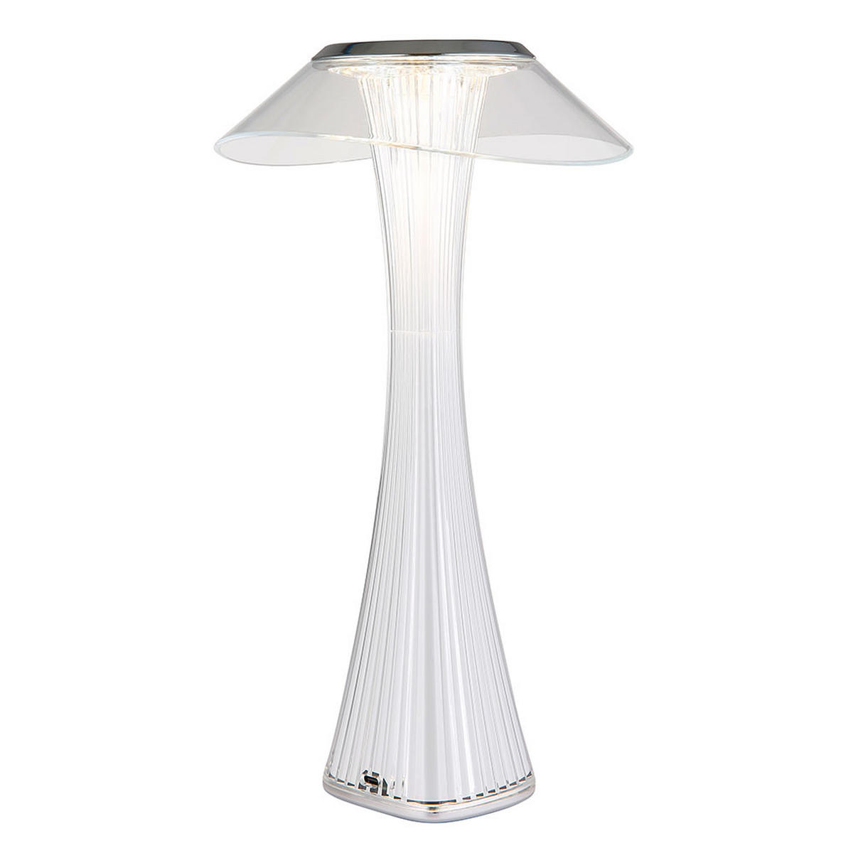 LED TISCHLEUCHTE Ambra Silber - Klar, Kunststoff (15.1/15.1/27.4cm) - Globo Lighting