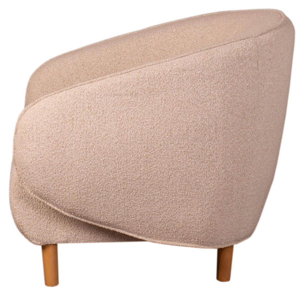 LOUNGESESSEL Alezio - beige - Beige/Braun, Holz/Textil (85/78/86cm) - bene living