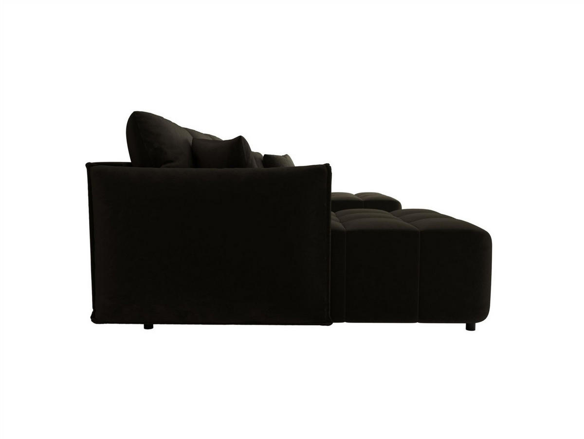 WOHNLANDSCHAFT Treviso - Dunkelgrau, Holzwerkstoff/Textil (342/88/185cm) - Fun Möbel
