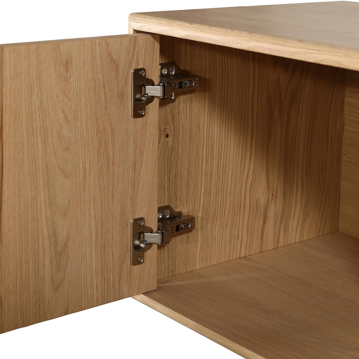 TV-LOWBOARD - Eiche teilmassiv - Eiche - Braun, Eichenholz/Holzwerkstoff (200/45/40cm) - home24