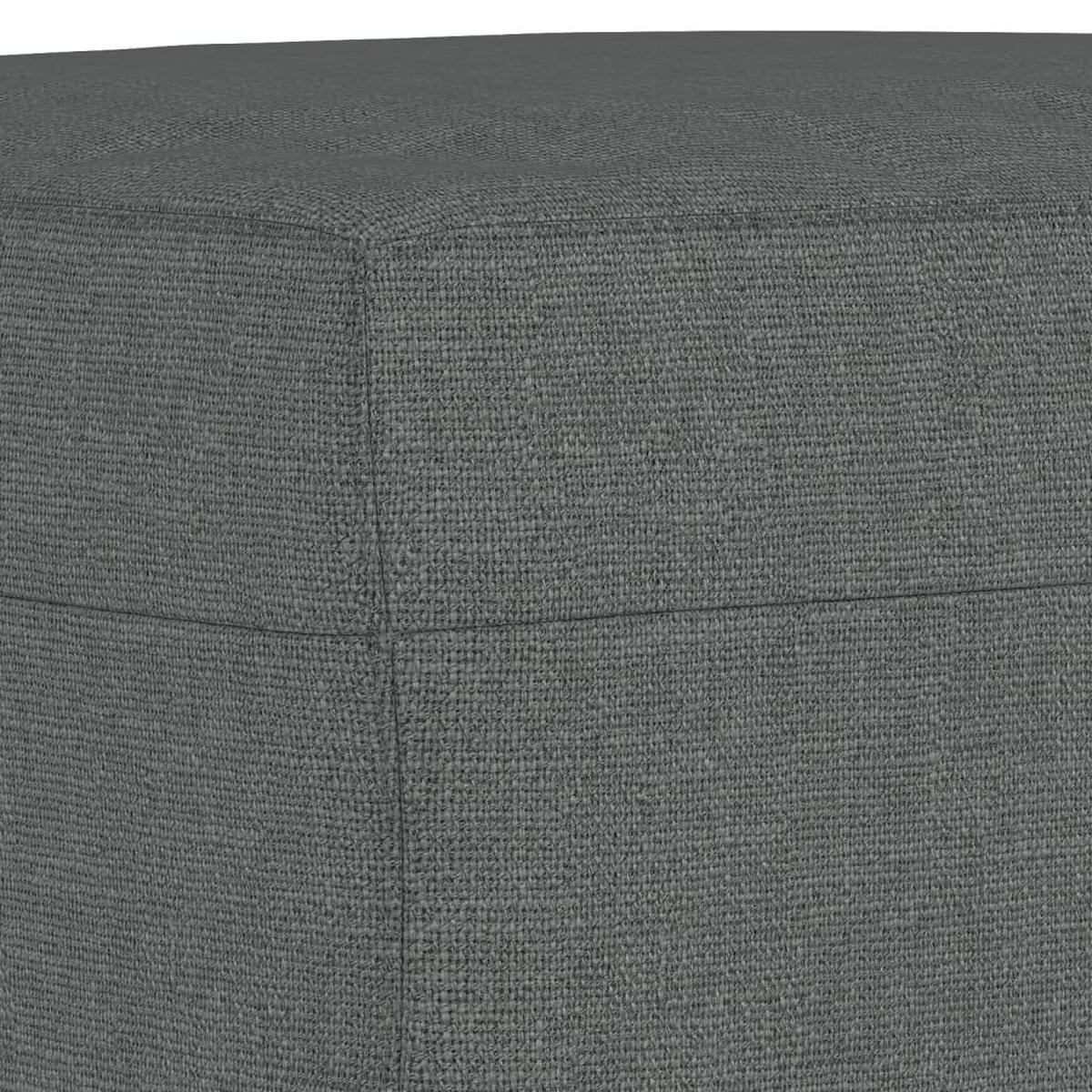 SOFAGARNITUR 3-TLG. Mit Kissen Dunkelgrau Stoff - Grau, Textil (50/41/60cm) - vidaXL