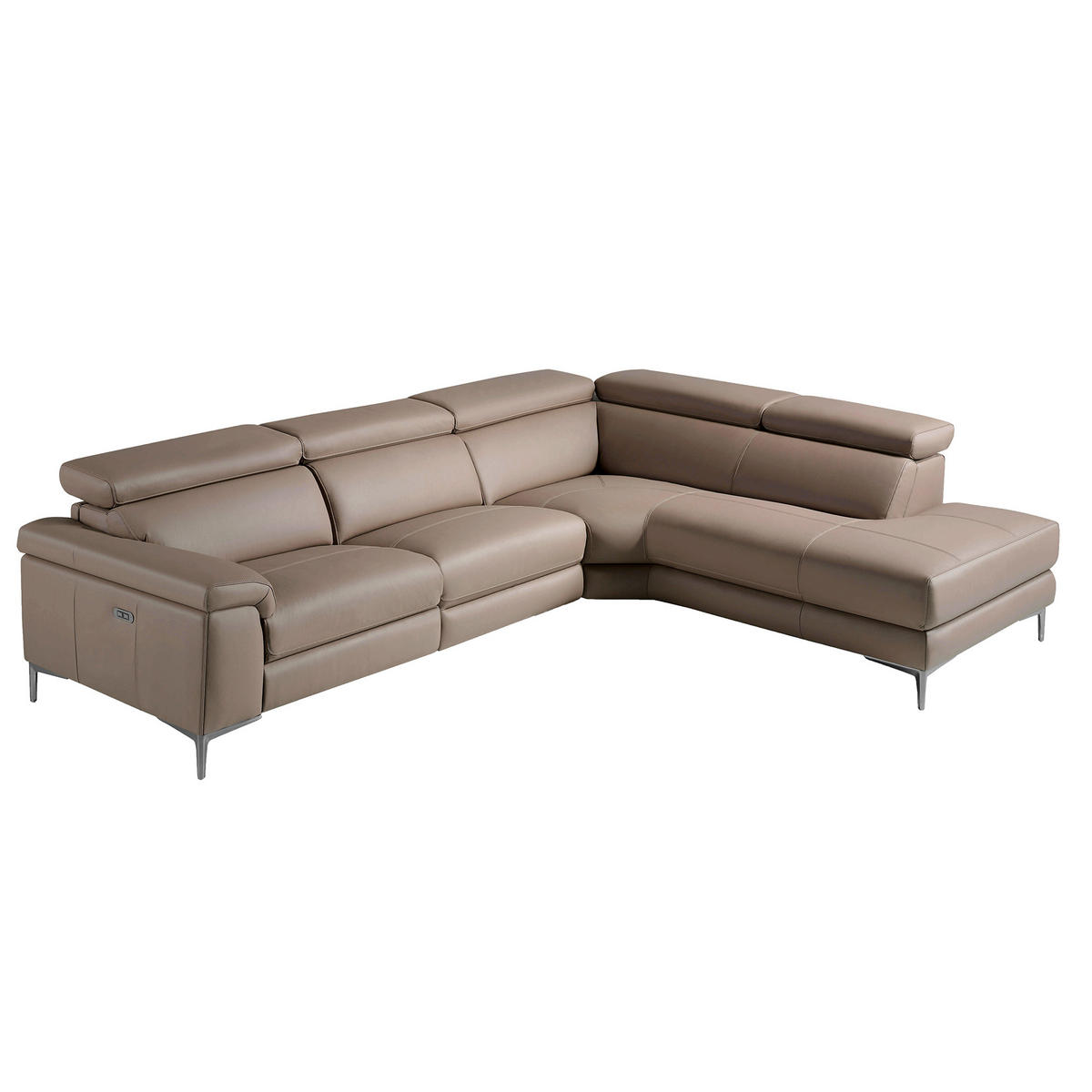 ECKSOFA Nerz 295/232/97 cm - Taupe, Leder (295/232cm) - ANGEL CERDA