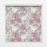 VNÚTORNÁ roleta - okenná roleta - roleta - 150x180 cm - Kvetné puky zo stromu - pink, plast (150/180/0.5cm) - TULUP