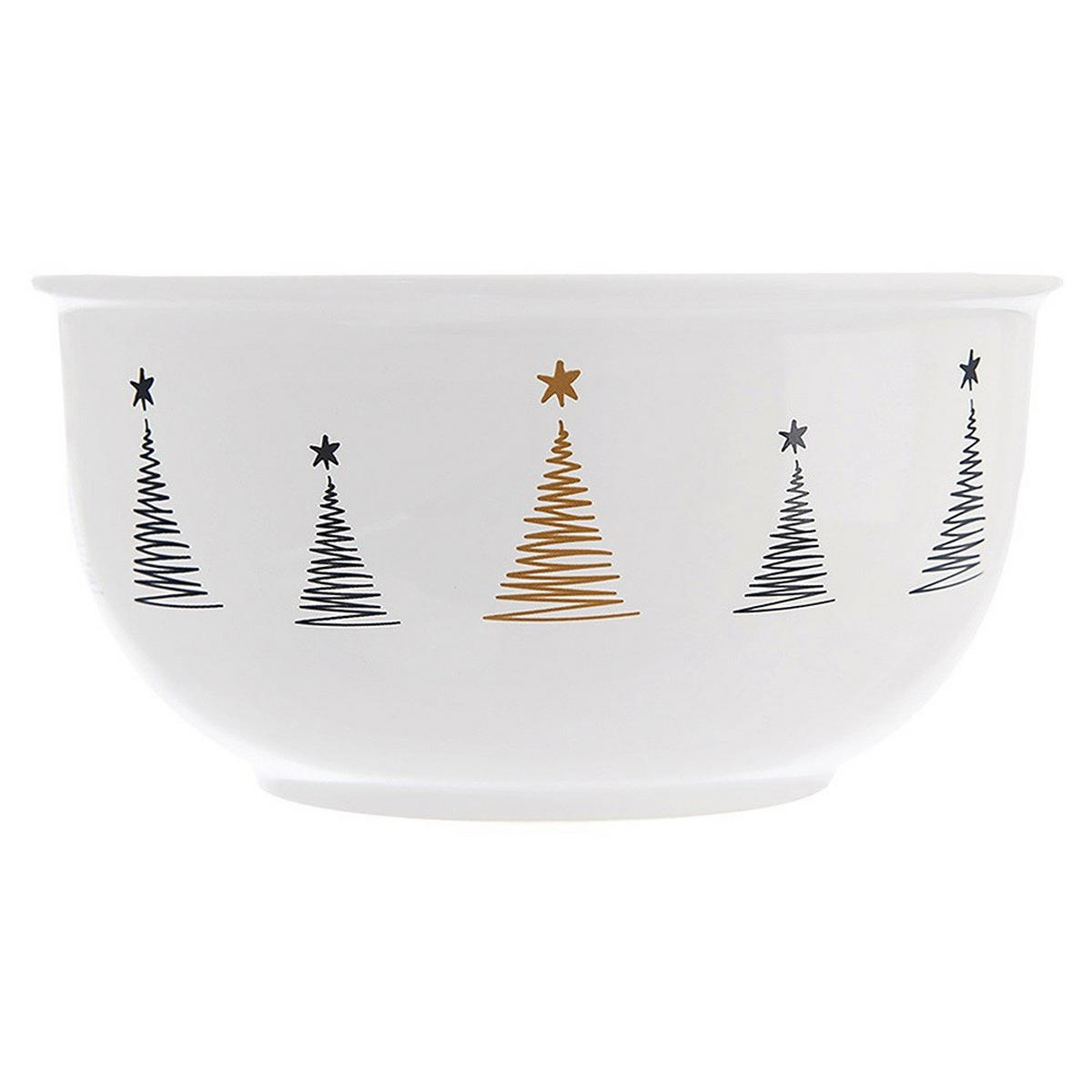 PORZELLANSCHALE Weihnachtsbaum 13,5 cm 560 ml - Weiß, Keramik (13.5/13.5/6.5cm) - Orion 