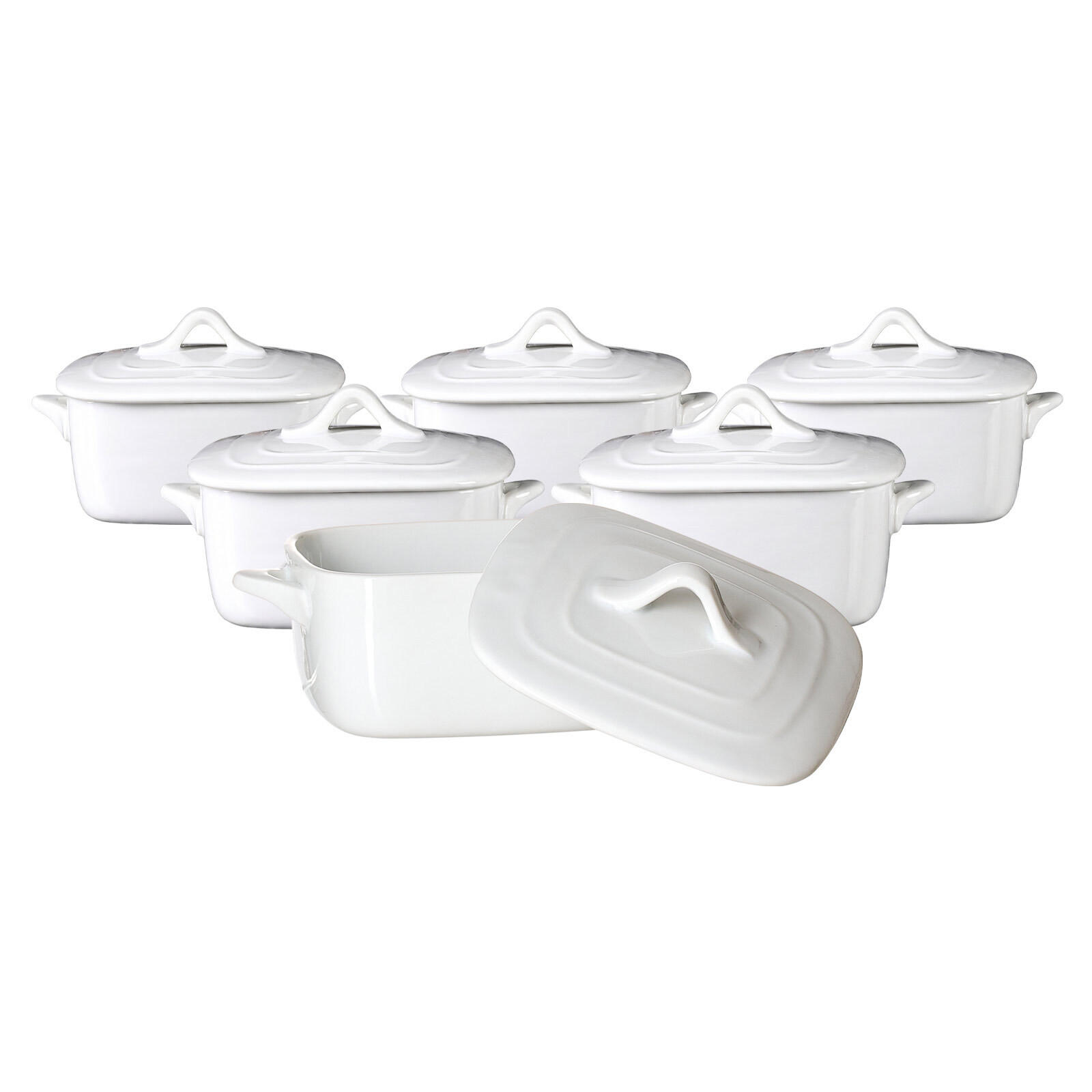 MINI-TERRINEN Bianco weiß 10,5 x 10,5 cm 6er Set - Weiß, Keramik (10.5/5.2/7cm) - Ritzenhoff Breker