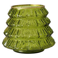 KERZENHALTER Glas Tiwa 11,5 cm - Dunkelgrün, Glas (13/11.5/13cm) - Boltze Home