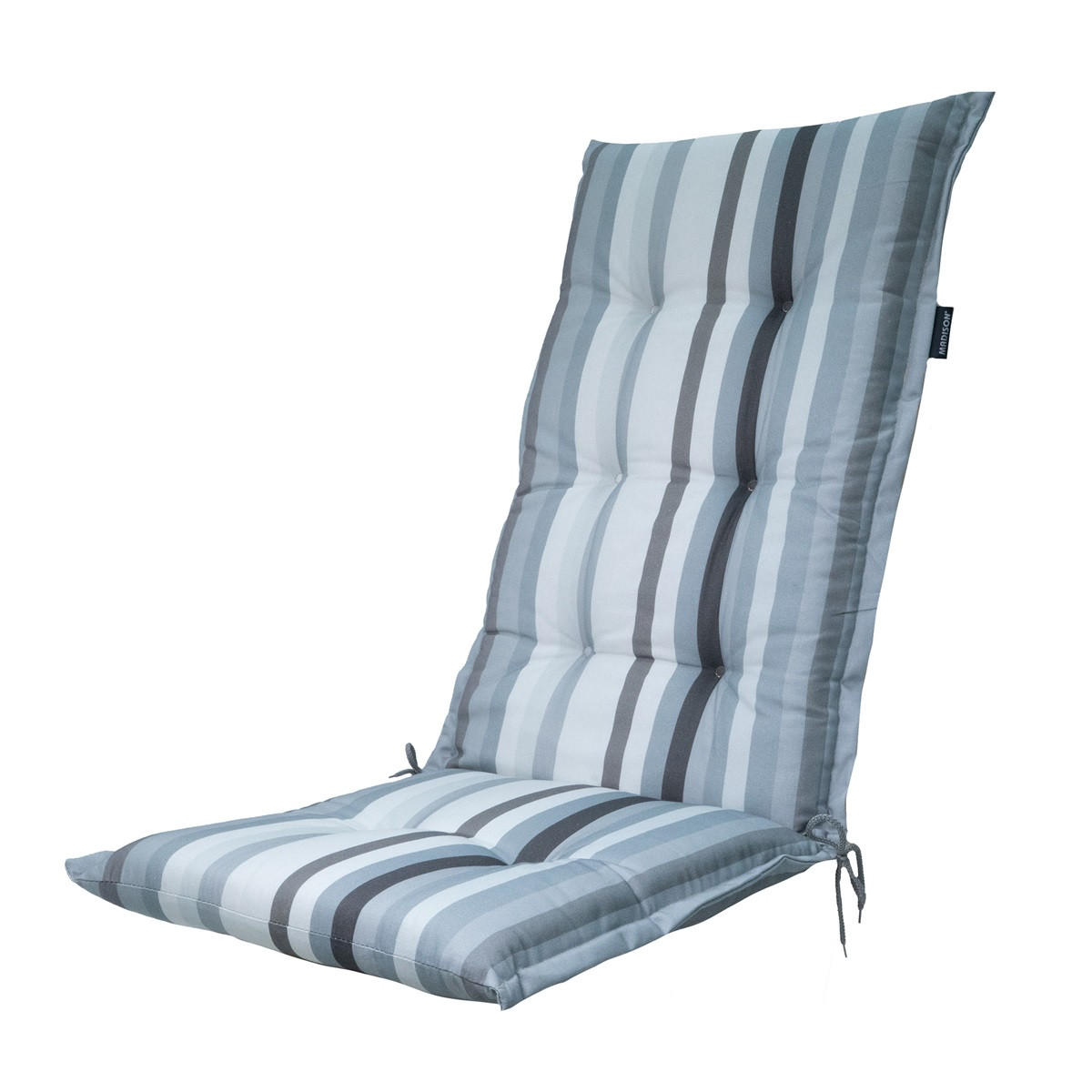 GARTENSTUHLKISSEN Righe 123/50 cm 4er-Set - Grau, Textil (50/7/123cm) - Madison