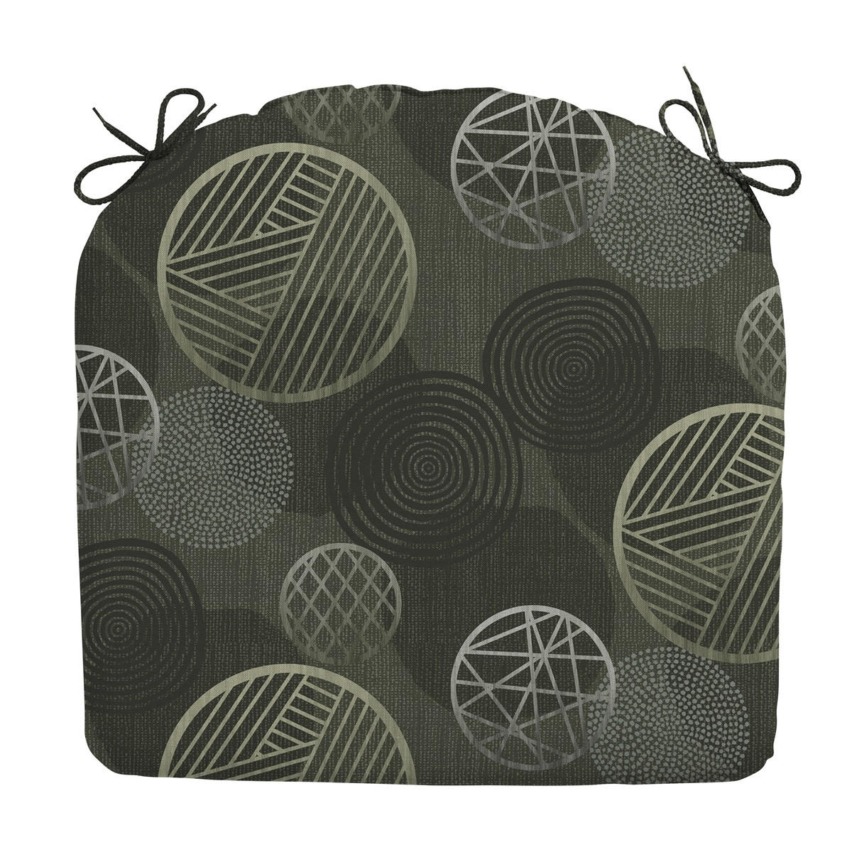 SITZKISSEN Kreis 46/48 cm 4er-Set - Grün, Textil (48/4/46cm) - Madison