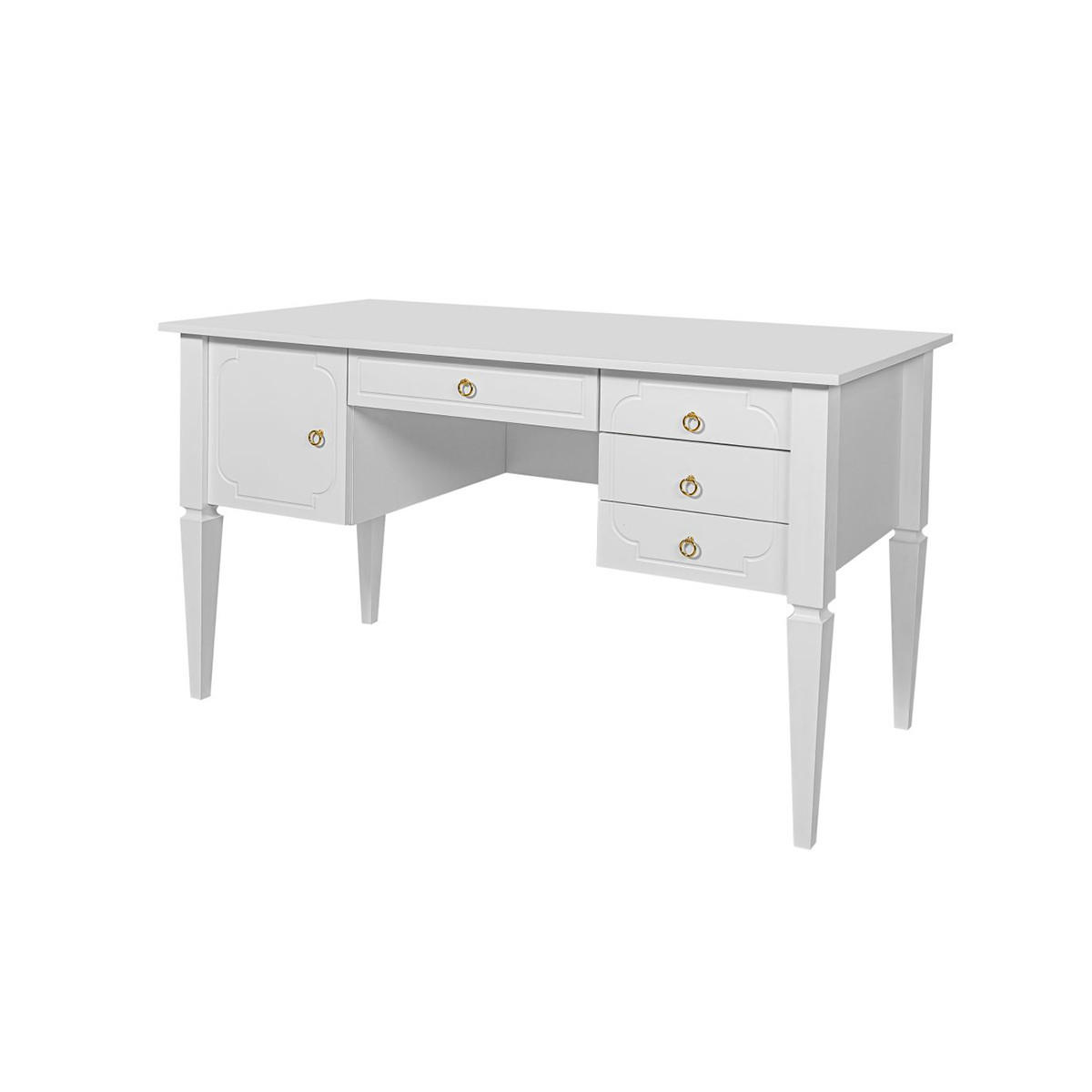 PSACÍ STŮL Royal Bílá - bílá, kompozitní dřevo (60/132/78cm) - Petits-meubles