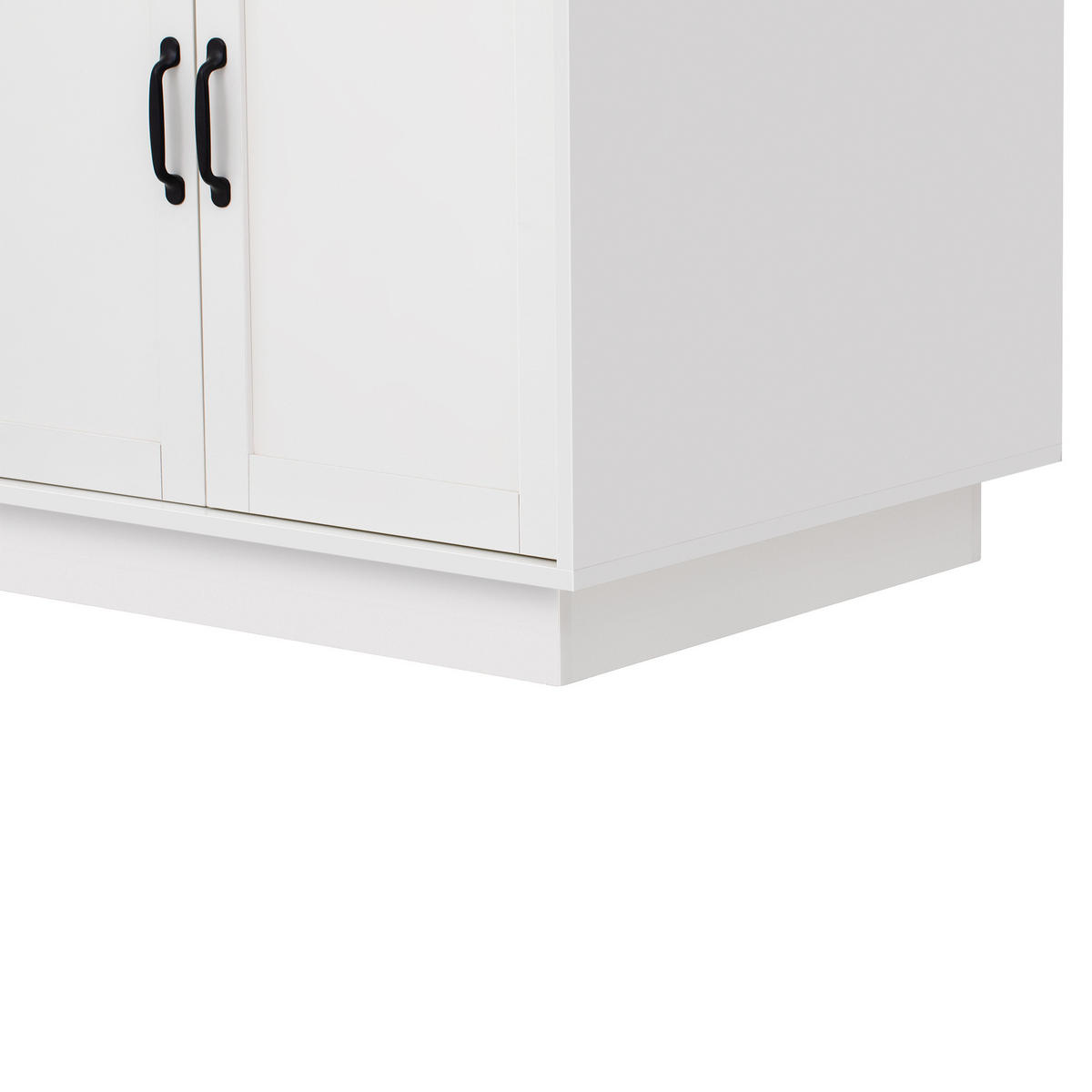 KÜCHENINSEL 125.5-187.5x71x93 cm Weiß mit LED-Beleuchtung & Ladestation - Weiß, Holzwerkstoff (187.5/93/71cm) - Modfu