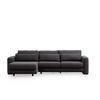 ECKSOFA mit losen Rückenkissen - Schwarz/Grau, Holz/Kunststoff (290/165cm) - myHomelando