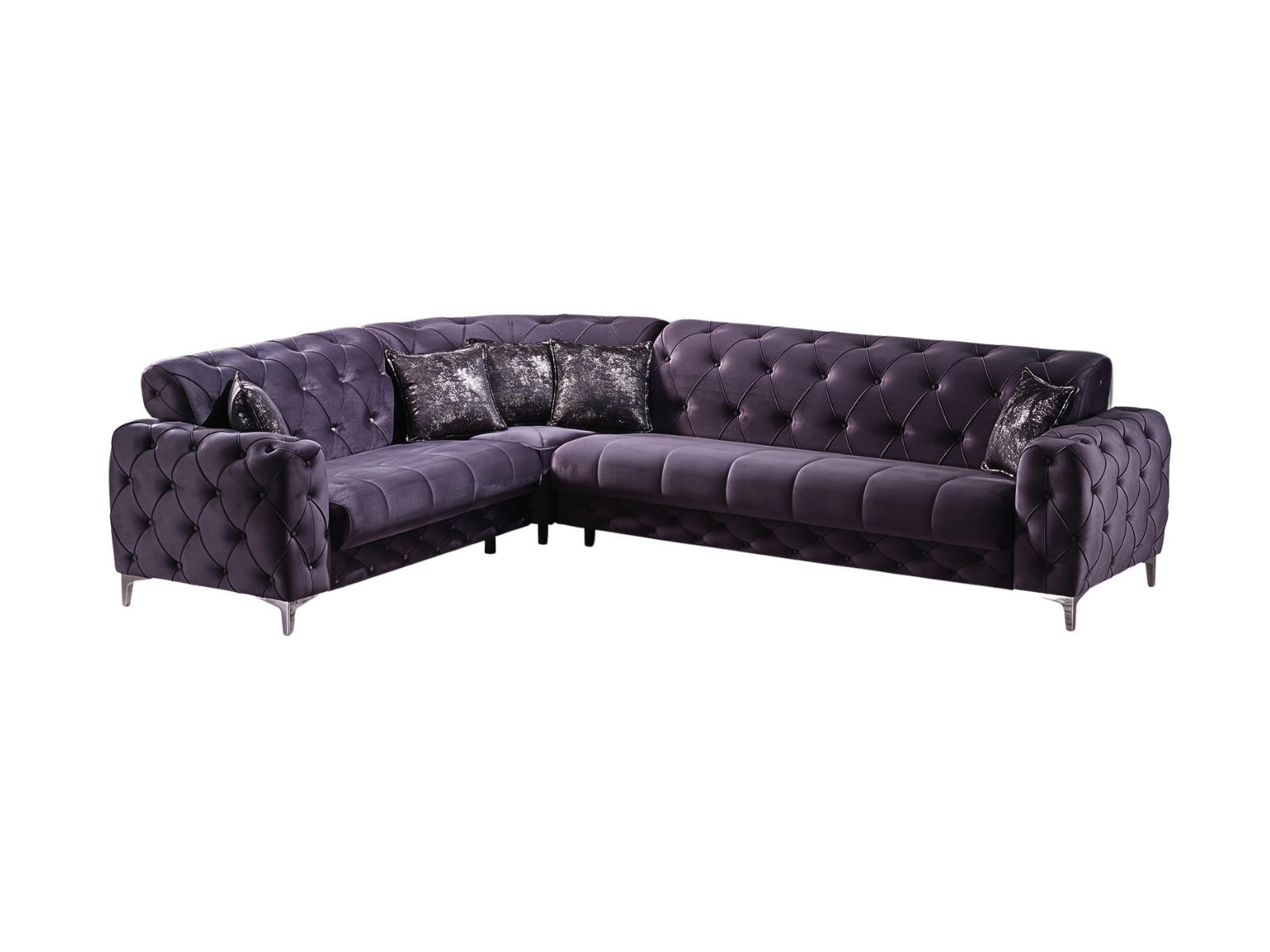 ECKSCHLAFSOFA Acelya Anthrazit - Schenkel gleich kurz - Anthrazit, Holzwerkstoff/Kunststoff (245/245cm)