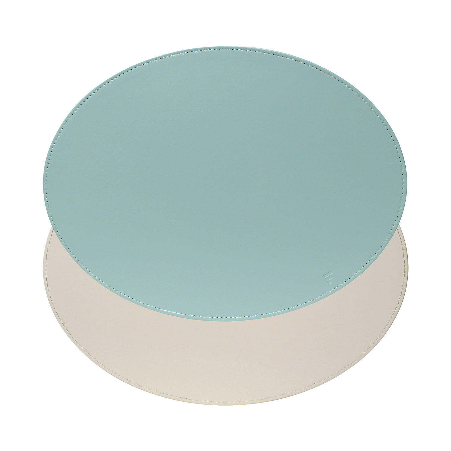 PLATZSET, Oval, Mint/Elfenbein 45 x 34cm - Mintgrün, Textil (45/35/0.5cm) - Freeform