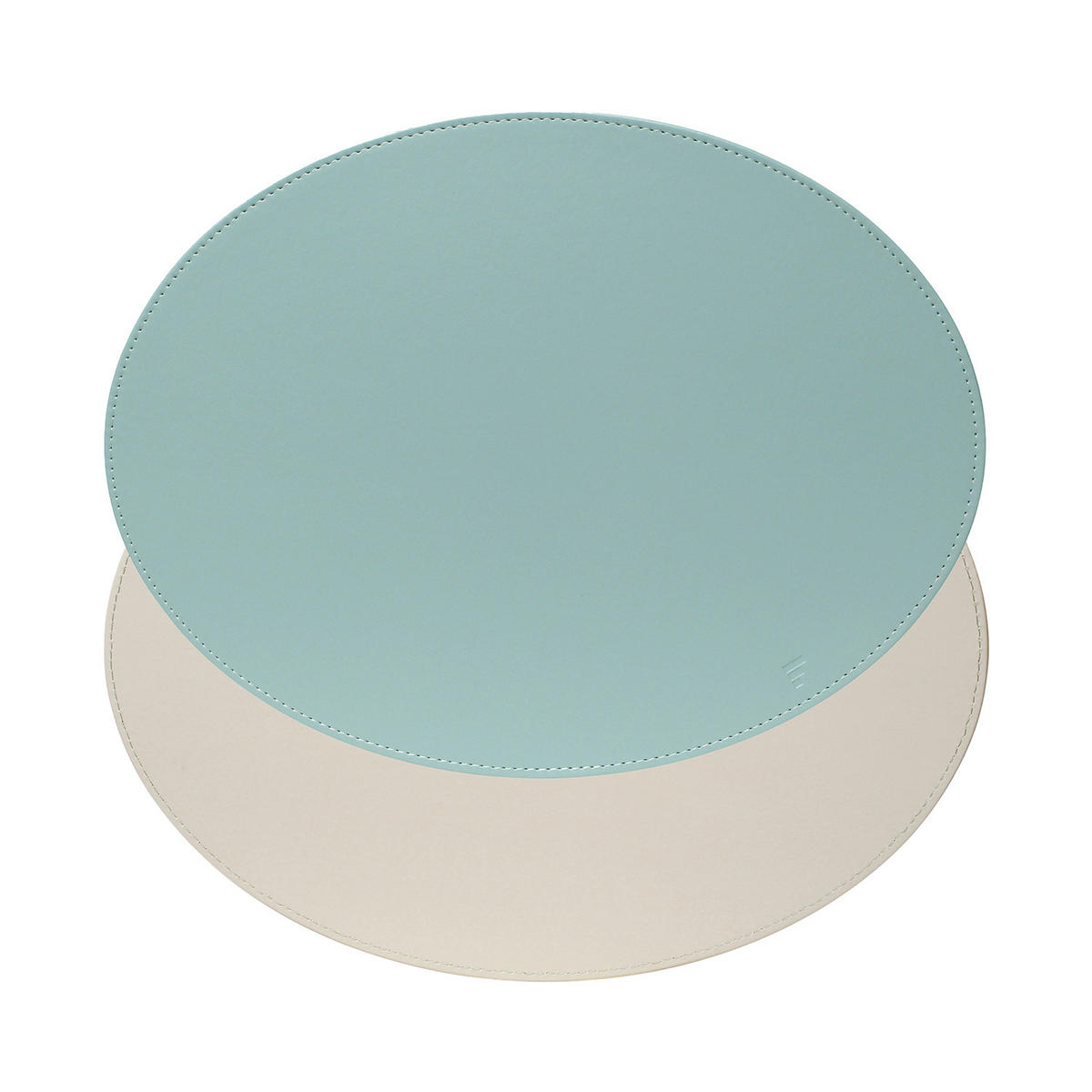 PLATZSET, Oval, Mint/Elfenbein 45 x 34cm - Mintgrün, Textil (45/35/0.5cm) - Freeform