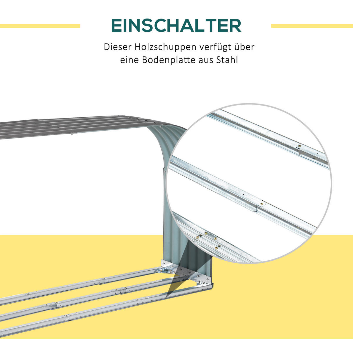 KAMINHOLZSTÄNDER, Holzlager, Kaminholzunterstand, 0,85 m³, Stahl, Grau - Grau, Metall (46/112/212cm) - Outsunny