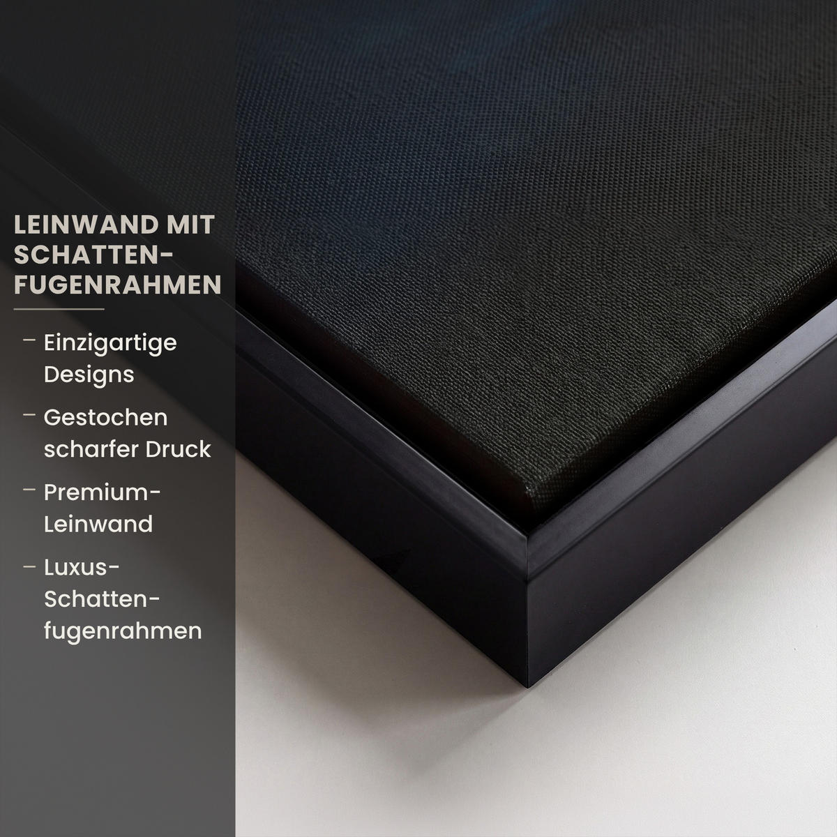 LEINWAND Bilder mit Rahmen - Baum - Blau - Blätter - Pinselstriche - 70x50 - Blau, Textil (70/50cm) - MuchoWow
