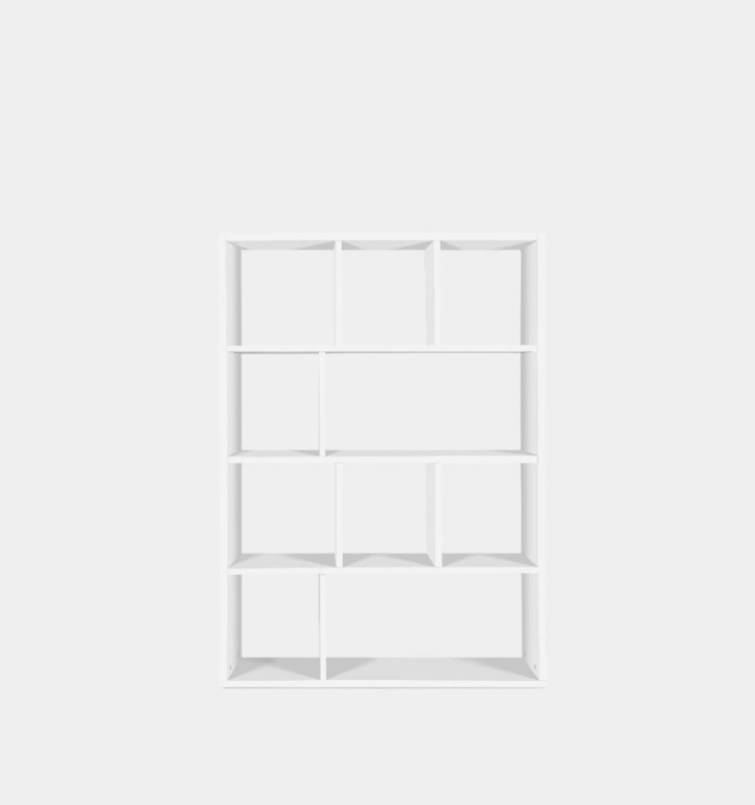 BÜCHERREGALE MOSAICO 116,5 / 159 / 34 cm Weiß - Weiß, Holzwerkstoff (116.5/159/34cm) - MASSENO
