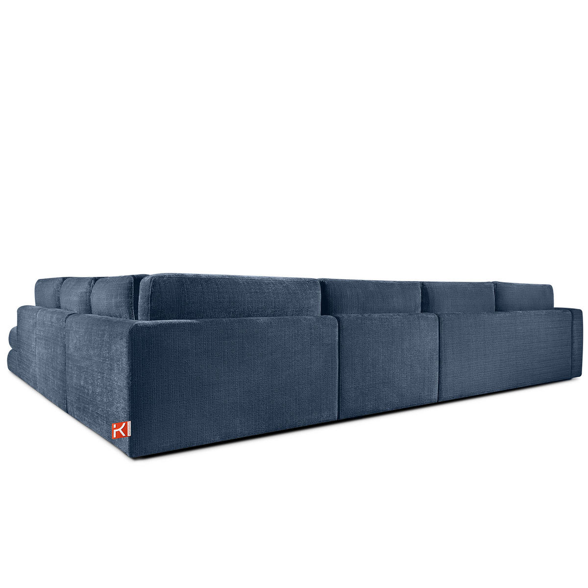 ECKSOFA XL links VERUS - Dunkelblau, Holz/Holzwerkstoff (377/328cm) - KONSIMO®