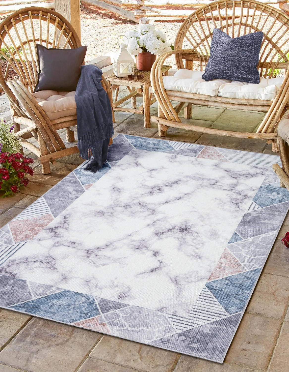 TEPPICH Talia Weiß,Silberfarben,Pastellblau 160/230 cm - Weiß, Textil (160/230cm) - My-Rug