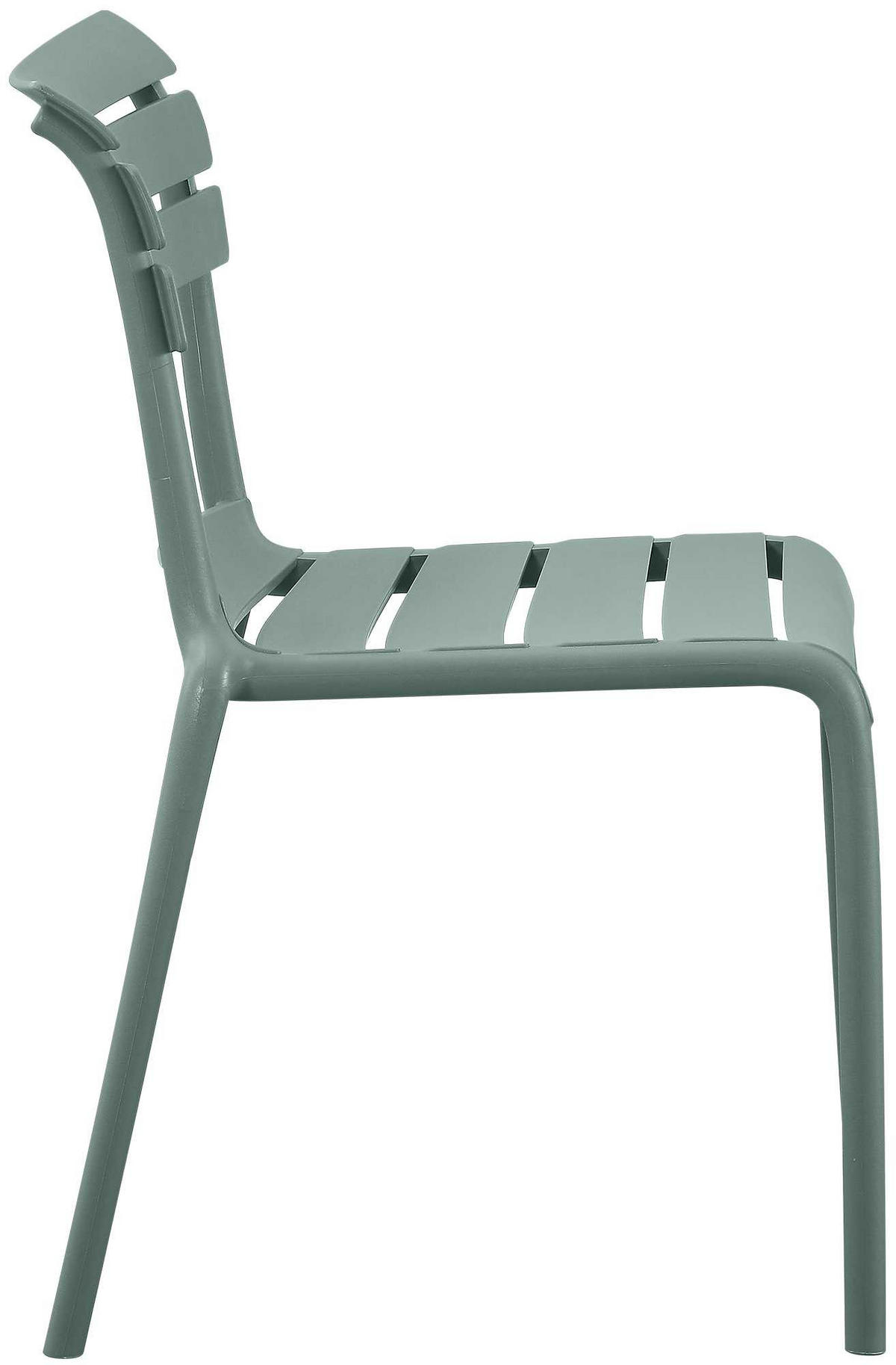 GARTENSTUHL Oskar 49x59x82cm Kunststoff Oliv Stapelstuhl - Olivgrün, Kunststoff (49/82/59cm) - DELUKE