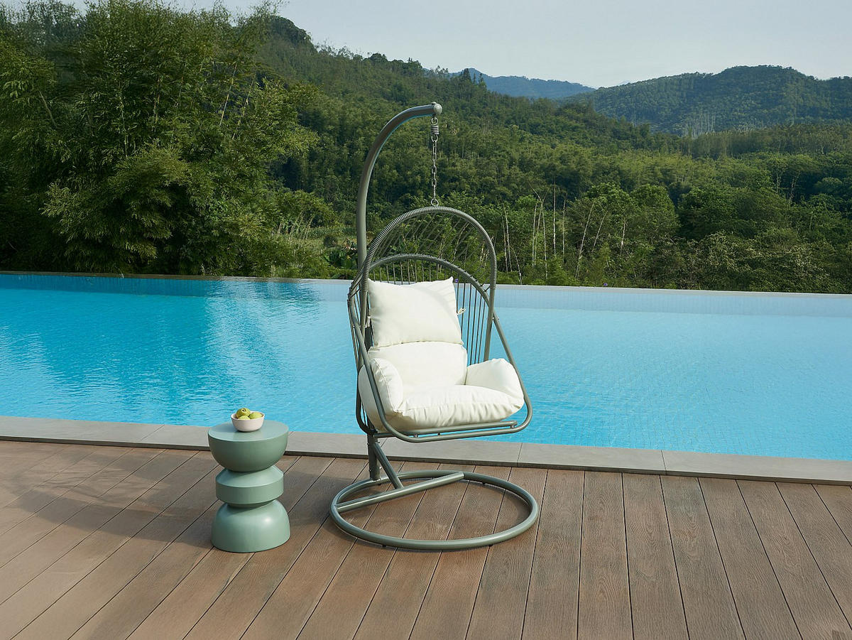 HÄNGESESSEL - 1 -Sitzer - Stahl - grün - LUTUS - Grün, Metall (103/197/103cm) - Vente-Unique