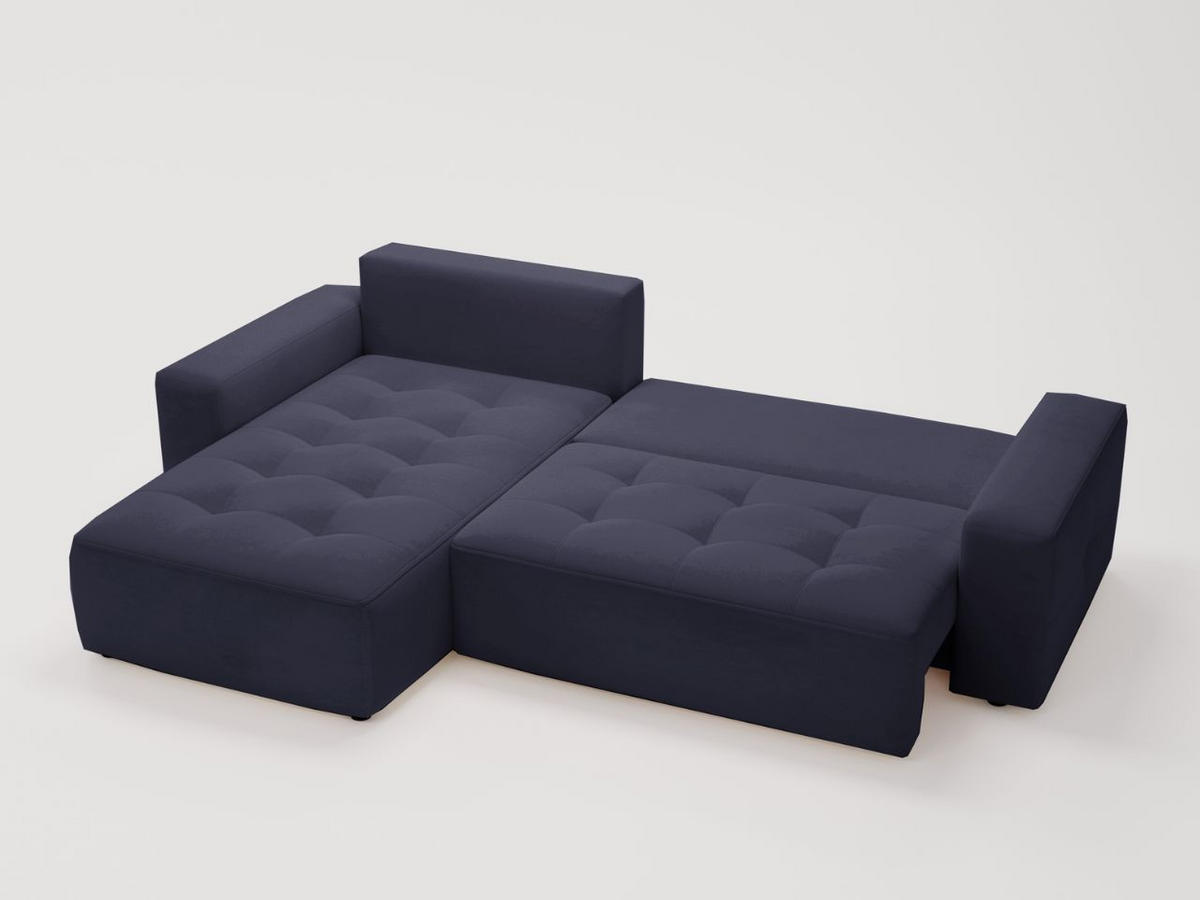 ECKSOFA Portland Schwarz Links - Schwarz, Holz/Kunststoff (165/250cm) - Graingold