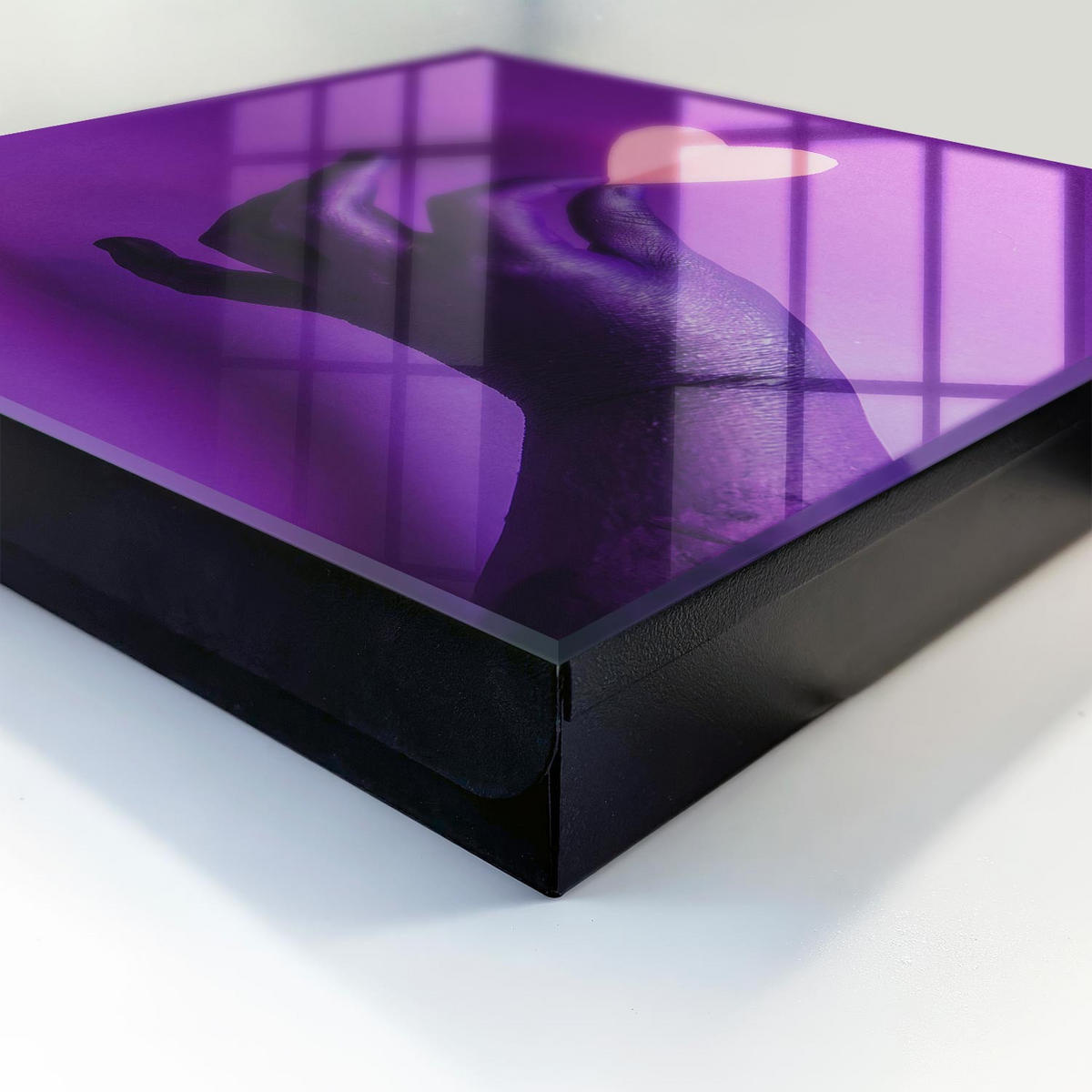 SCHLÜSSELBOX Schwarz 30x30 cm- Türöffnung nach rechts - Lila Liebe - Lila, Metall (30/30/5cm) - TULUP