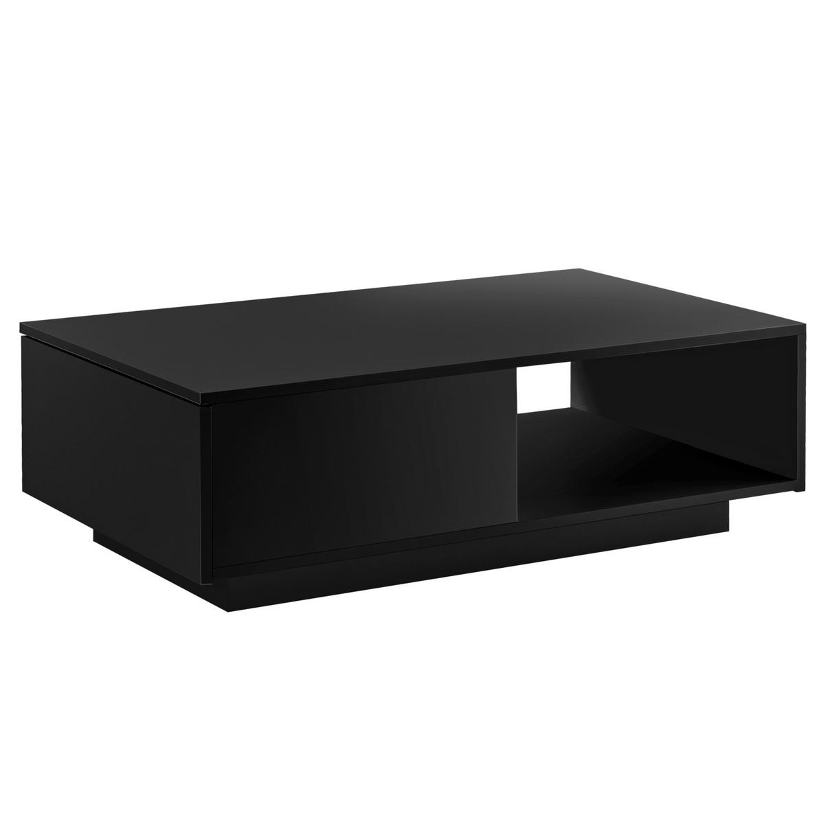 COUCHTISCH Biskra 95/55/31 - Schwarz Hochglanz, Holzwerkstoff (55/95/31cm) - [en.casa]