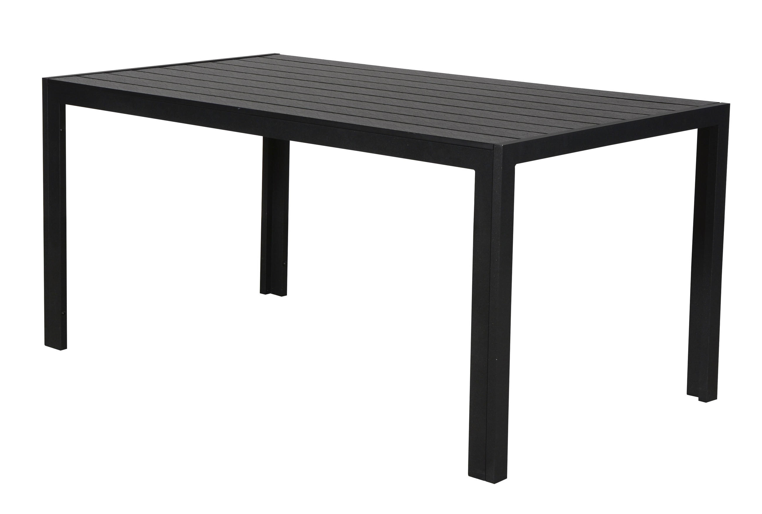 GARTENTISCH Schwarz - Schwarz, Holzwerkstoff (90/150/75cm) - ebuy24