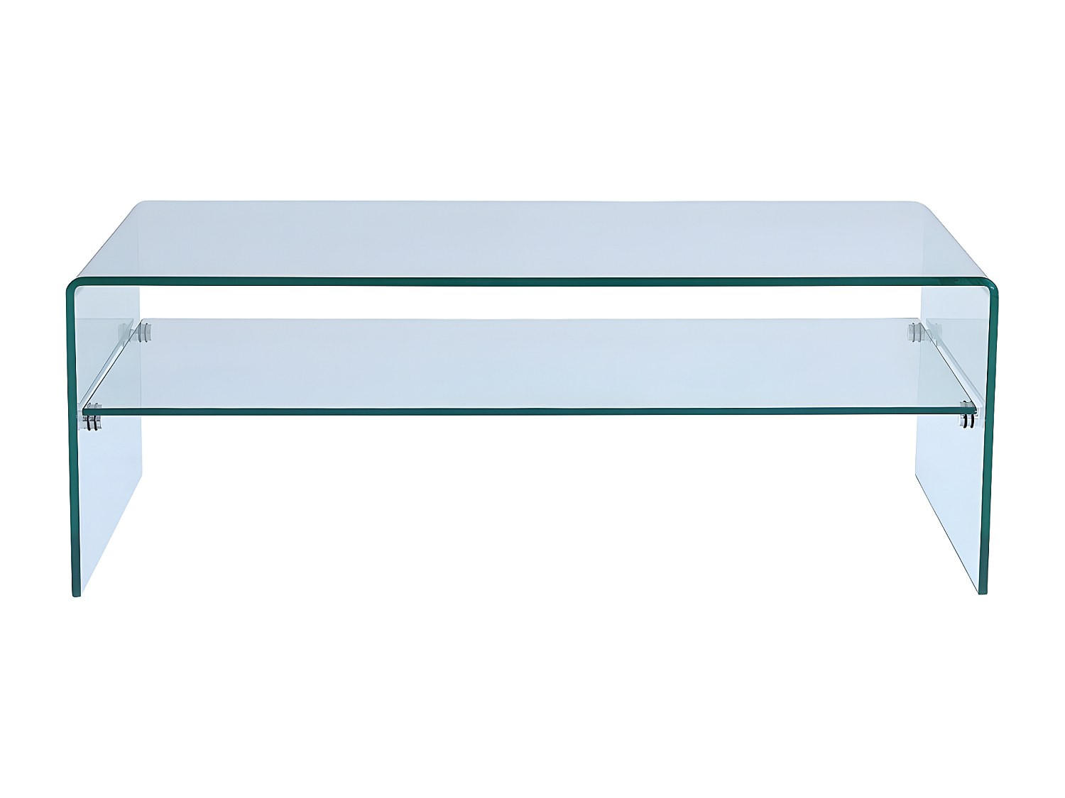 COUCHTTISCH nicht ausziehbar - 120 cmcm x 60 cmcm - Glas - Transparent - STILEOS - Transparent, Glas (60/120/43cm) - Vente-Unique