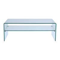 COUCHTISCH - 120 cm x 60 cm - Glas - Transparent - STILEOS - Transparent, Glas (60/120/43cm) - Vente-Unique