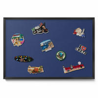 MAGNETTAFEL 60x40 cm Schwarzer Rahmen Dunkelblau - Blau, Metall (60/50/0.4cm) - TULUP