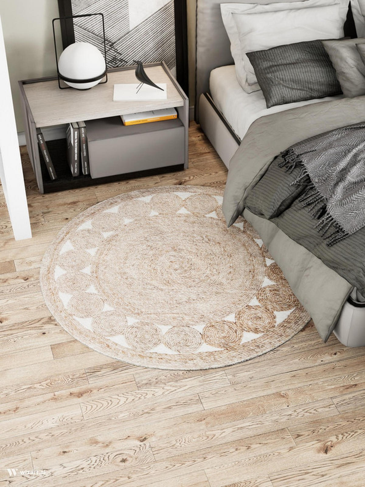 DESIGNTEPPICH Brady Beige 150x150 cm - Multicolor, Textil (150/150cm) - Vercai Rugs