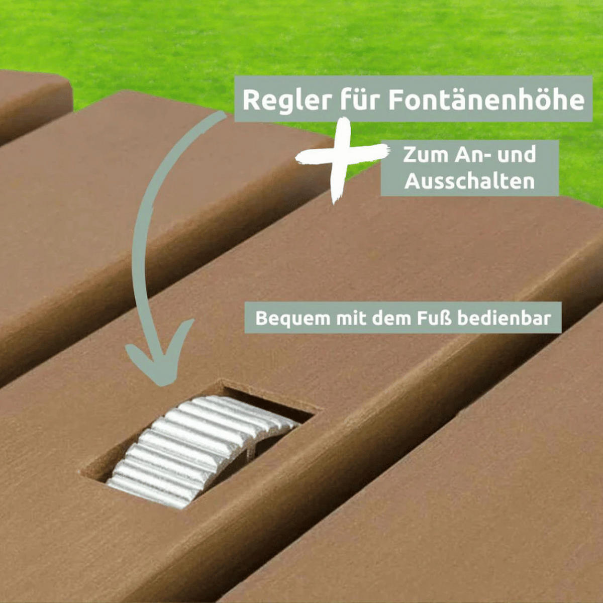 GARTENDUSCHE Outdoor eckig TYLIX WPC Bodendusche - Braun, Holzwerkstoff (70/7/55cm) - DELUKE