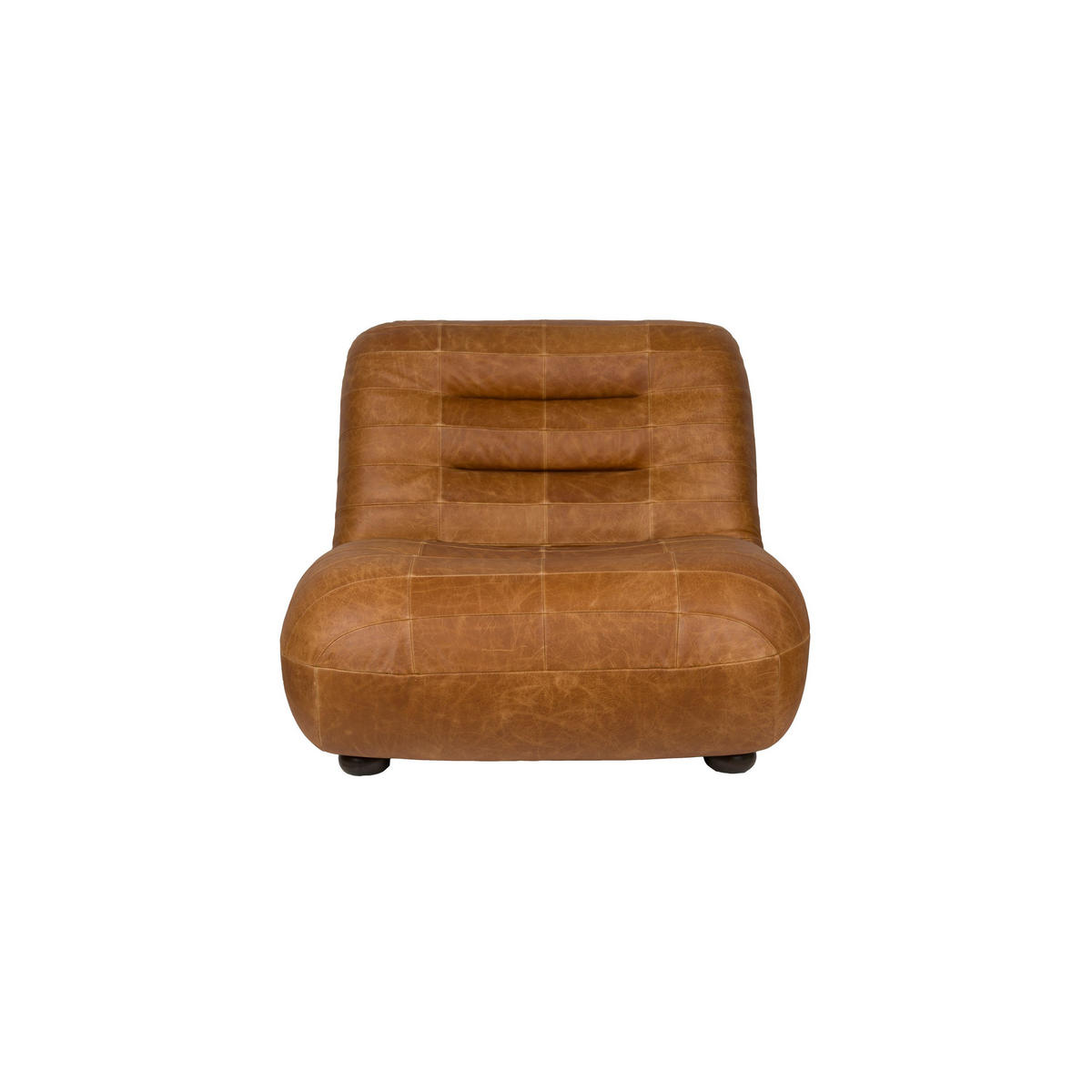 SESSEL Wyatt Leder Cognac Braun - Cognac, Leder (87/70.5/101cm) - Dutchbone