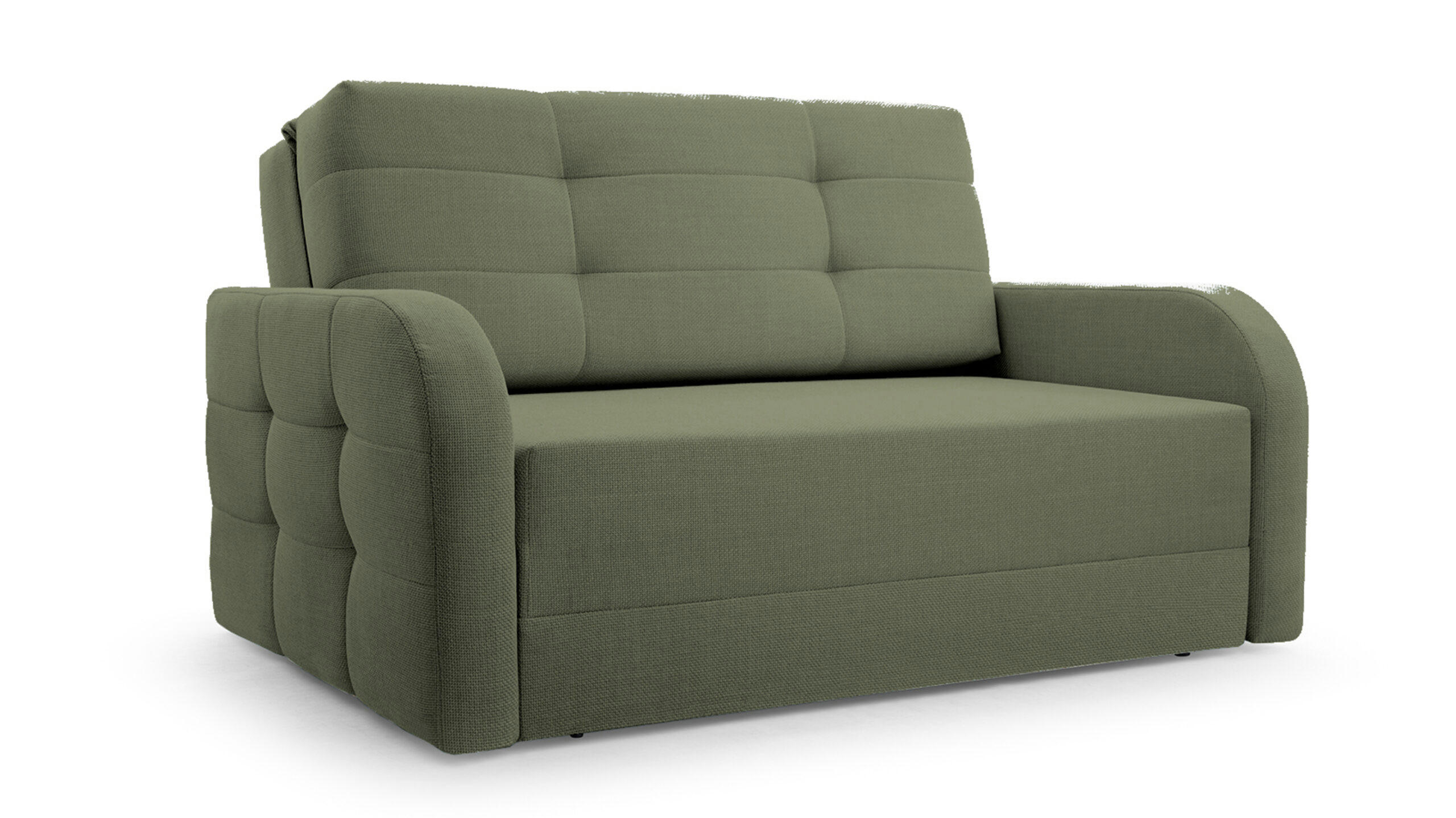 SCHLAFSOFA Porto 120 - Olive (BRAGI 77) - Grün, Holz (141/90/100cm) - Möblo