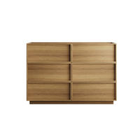 KOMMODE 115/78/48 cm Eiche aus MDF und Spanplatte mit 6 Schubladen - Nussbaumfarben, Holzwerkstoff (48/78/115cm) - OKMYHOME