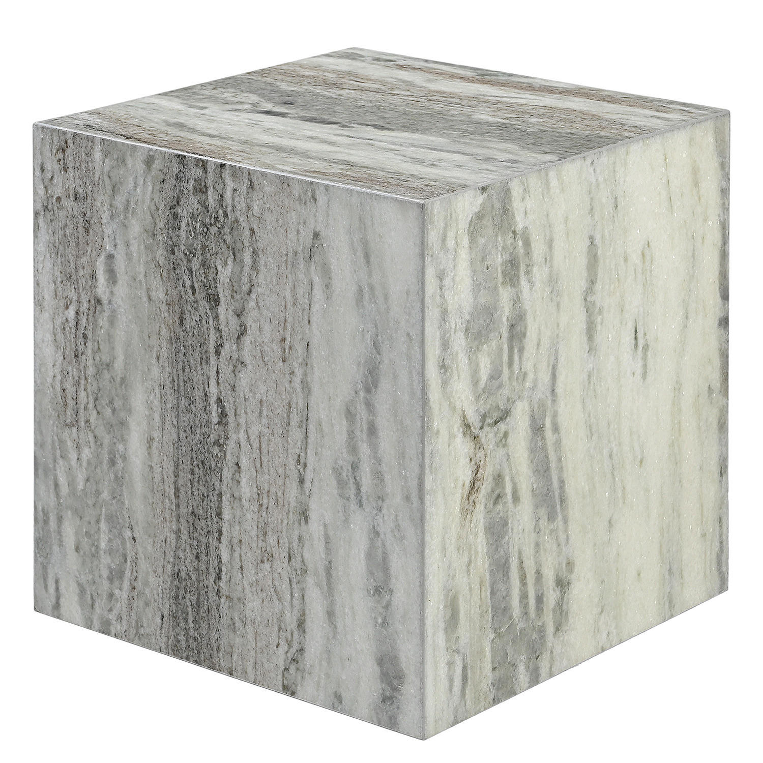 BEISTELLTISCH - Marmor - Hellgrau, Stein (40/40/40cm) - home24