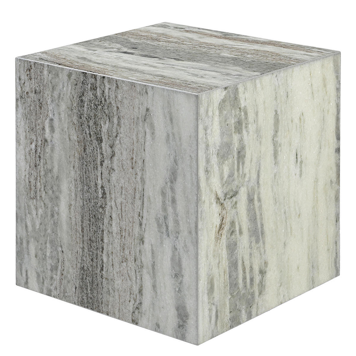 BEISTELLTISCH - Marmor - Hellgrau, Stein (40/40/40cm) - home24