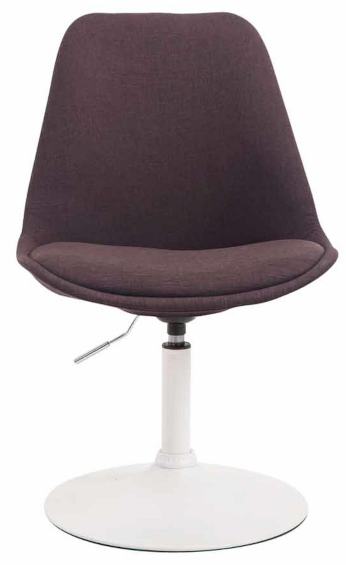 STUHL 4er Set Stoff braun - Weiß/Braun, Textil/Metall (48/76/57cm) - CLP