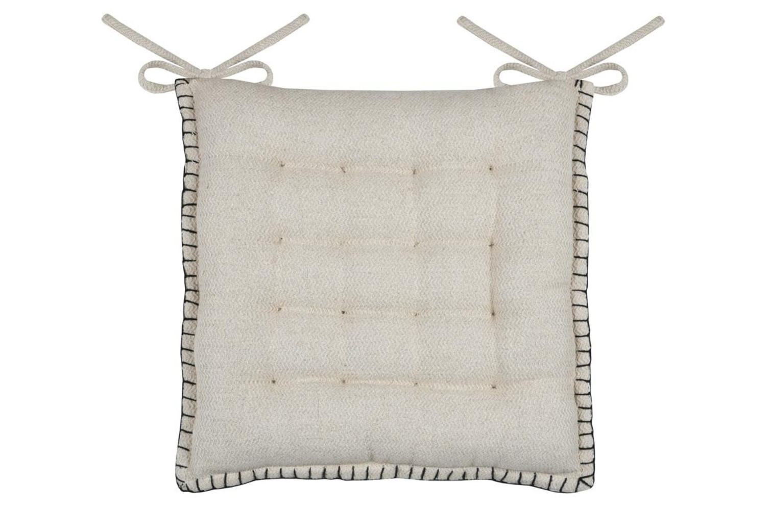 STUHLKISSEN Aline 38/38 cm - Beige, Naturmaterialien (38cm)
