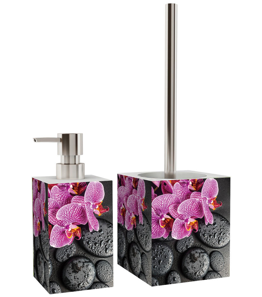 BADEZIMMER Set Madeira - Schwarz, Kunststoff (7/17/7cm) - Sanilo