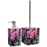 BADEZIMMER Set Madeira - Schwarz, Kunststoff (7/17/7cm) - Sanilo